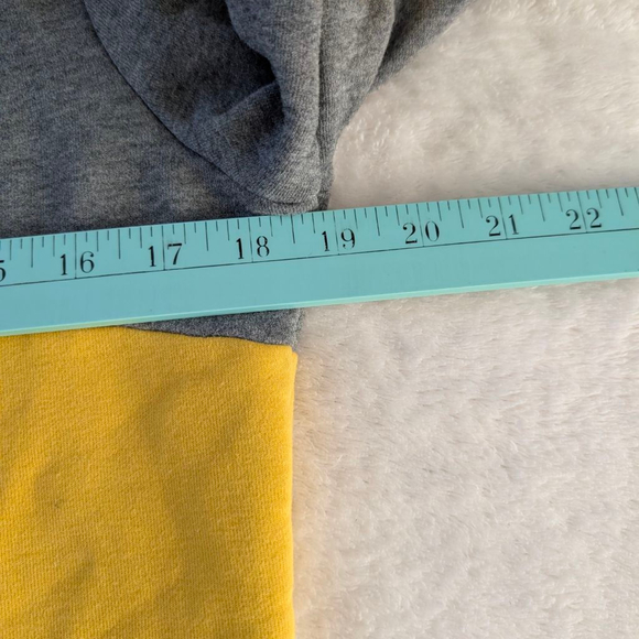 Wanakome Selene Asymmetrical Hooded Heather Grey Honey Oatmeal Sweatshirt -Small - Picture 7 of 9